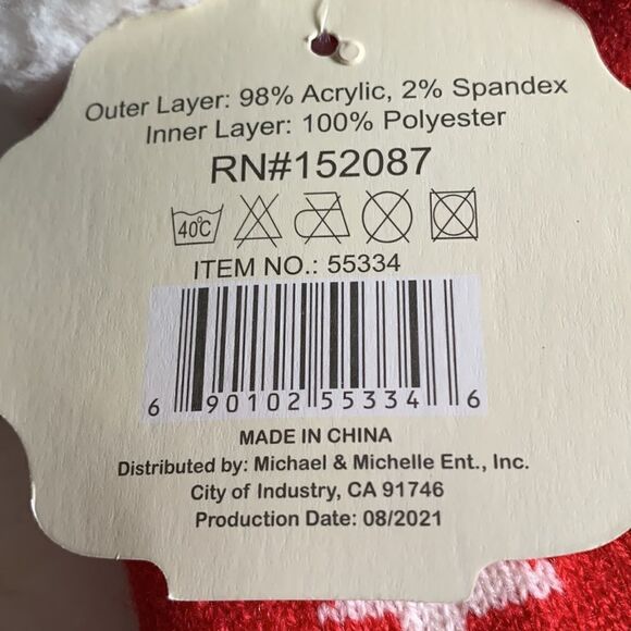 NWT SHERPA Christmas Theme Socks - Sheep Pattern Slipper Socks Non-Slip - Picture 7 of 7